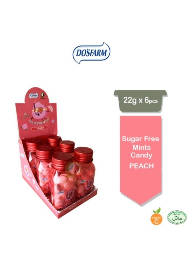 Dosfarm Sugar Free Candy With Vitamin C and Vitamin D Peach 22g